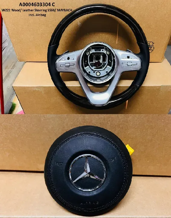 W222 Wood/ Leather Steering S560/ MAYBACH Incl. Air bag